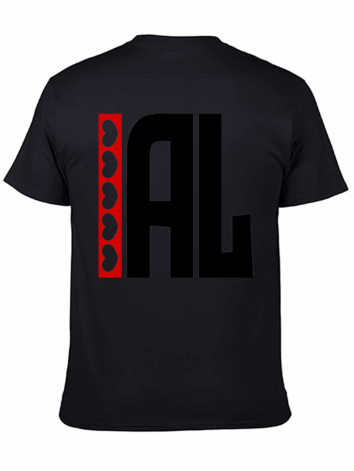 Black I Heart AL Graphic Tee - Black Cotton Shirt view 4