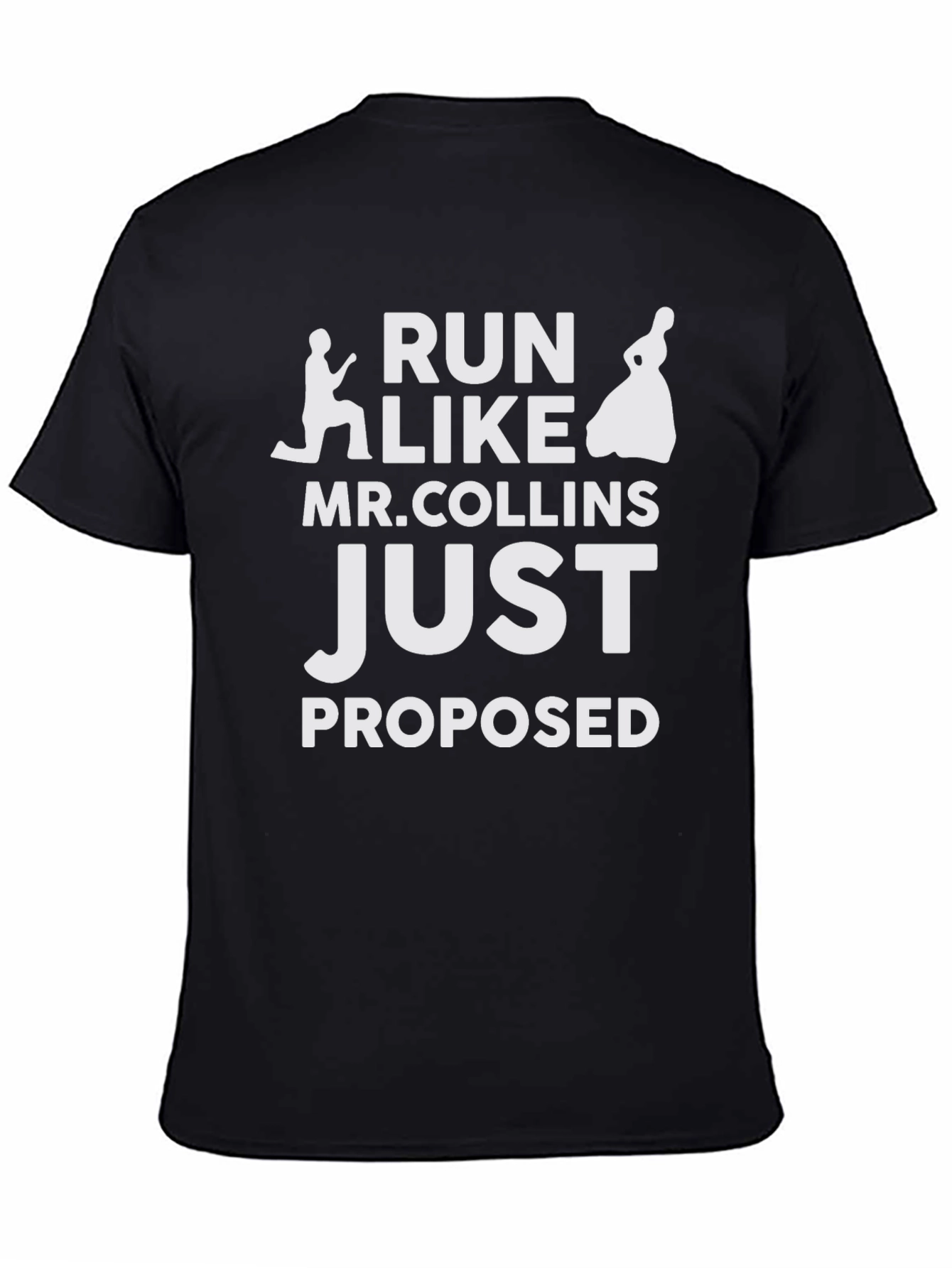 Black Run Like Mr. Collins T-Shirt - Pride and Prejudice view 4