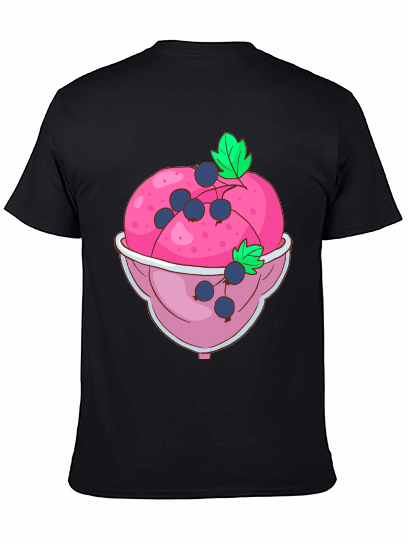 Black Ice Cream Bowl Graphic Tee view 4