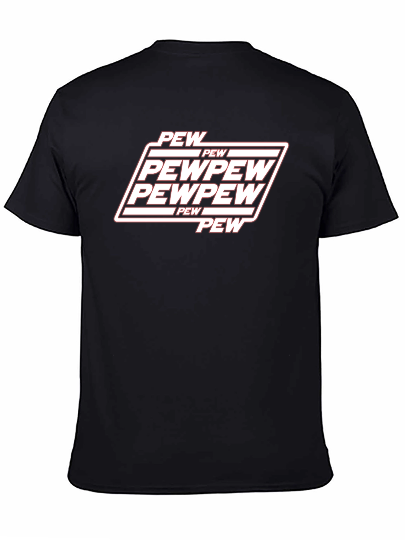 Black Pew Pew Graphic Tee - Cool Gamer Style Shirt view 4