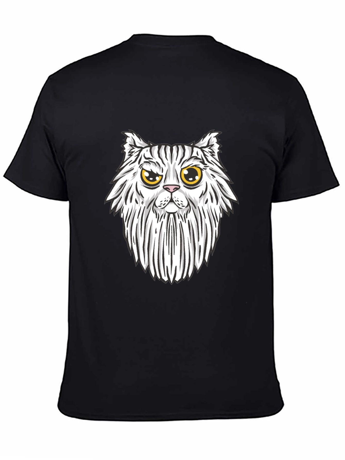 Black Cool Cat Graphic Tee - Men's Black T-Shirt view 4