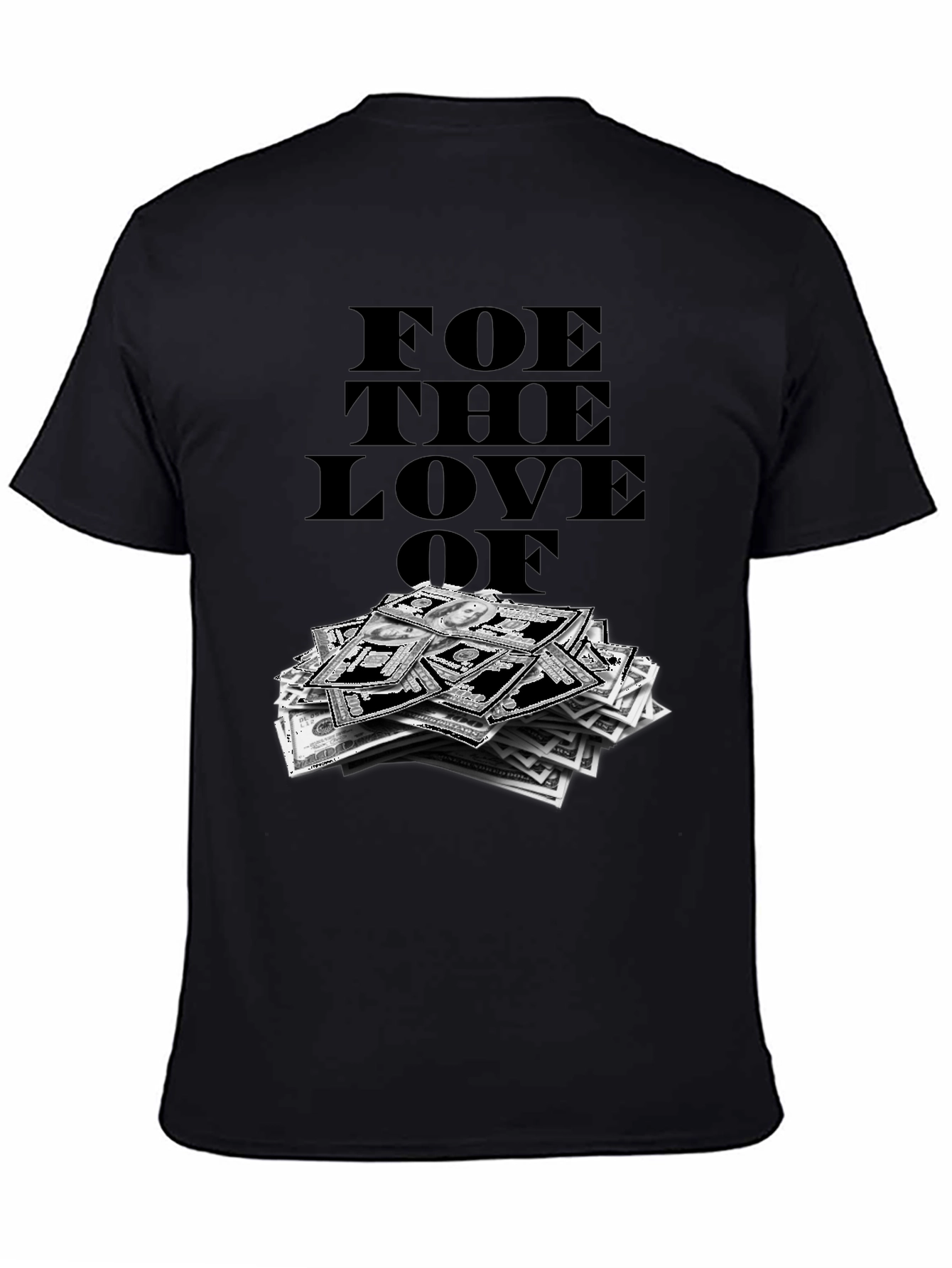 Black Foe The Love Of Money Graphic T-Shirt view 4