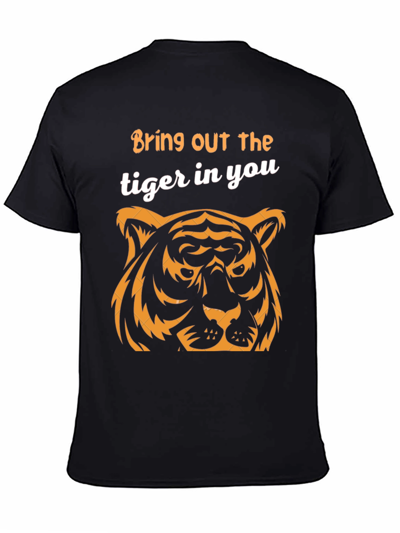 Black Unleash Your Inner Tiger Graphic T-Shirt view 4