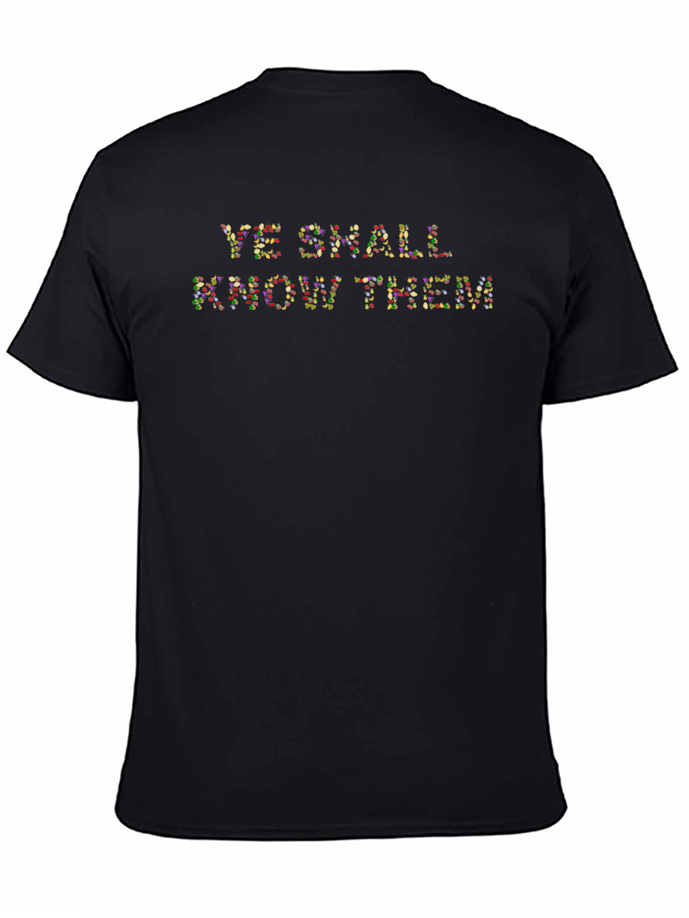 Black Ye Shall Know Them T-Shirt - Novelty Graphic Tee view 4