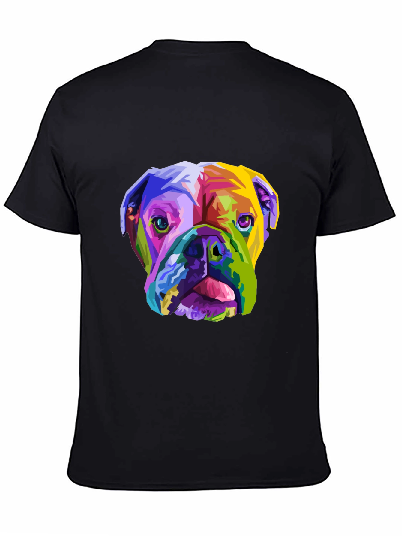 Black Colorful Dog Graphic T-Shirt - Stylish Pet Lover Tee view 4