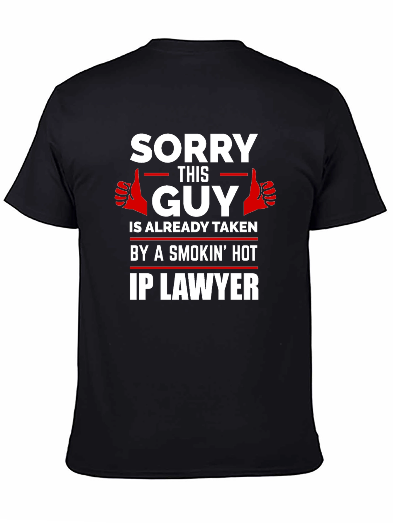 Black Sorry This Guy Is Taken T-Shirt view 4