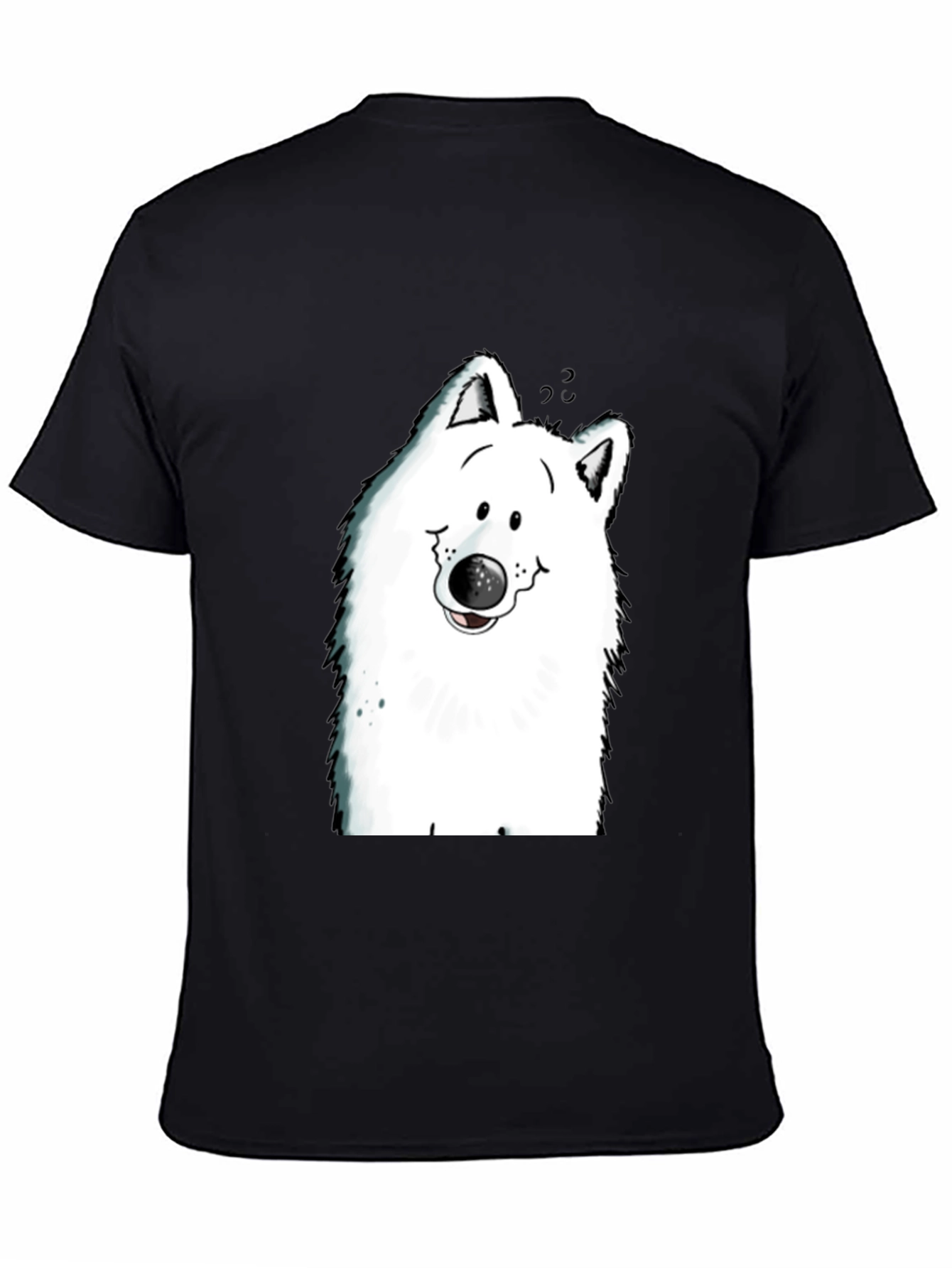 Black Cartoon Dog Graphic Tee - Black T-Shirt view 4