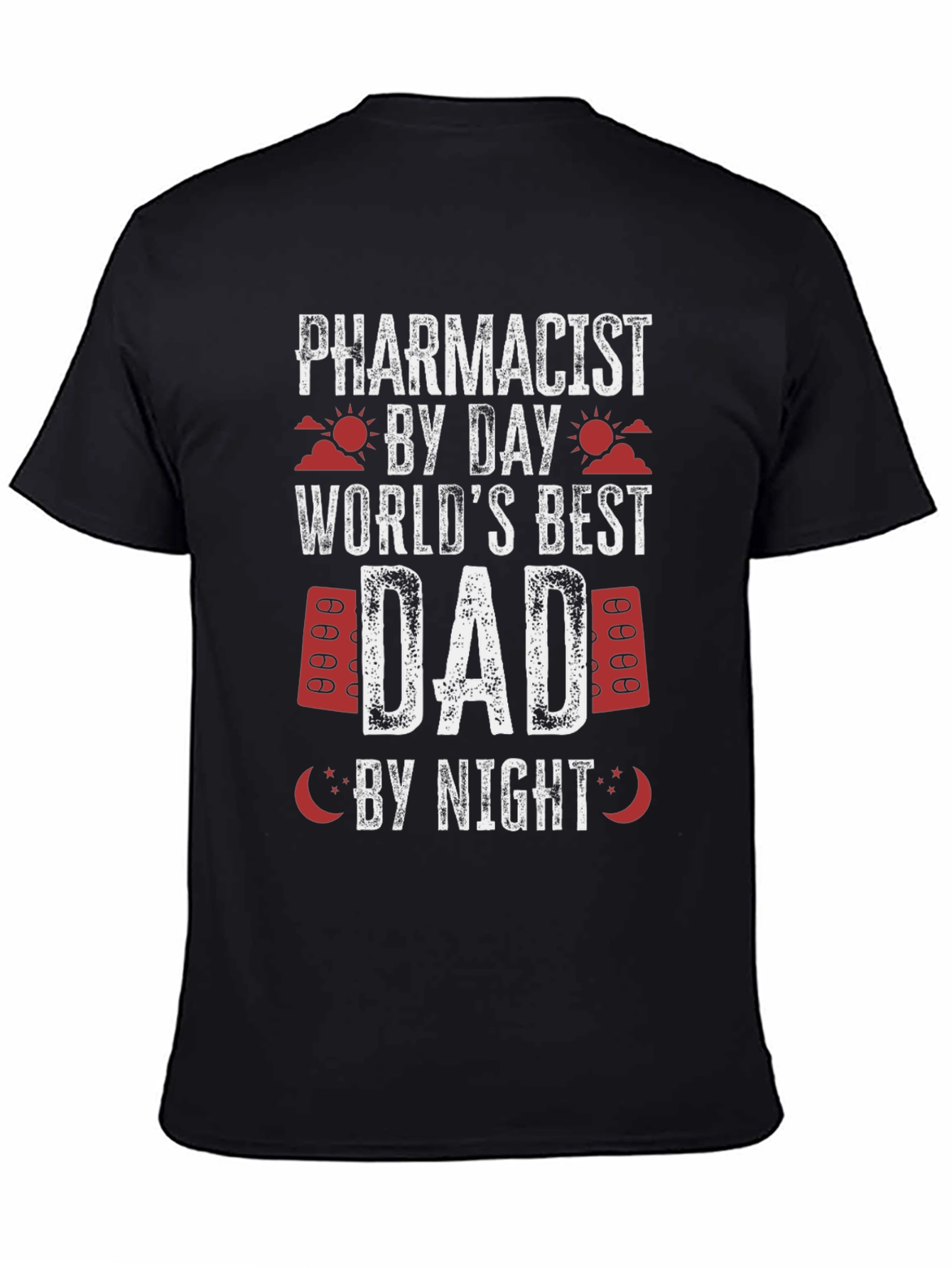 Black Pharmacist Dad T-Shirt - Best Dad Ever view 4