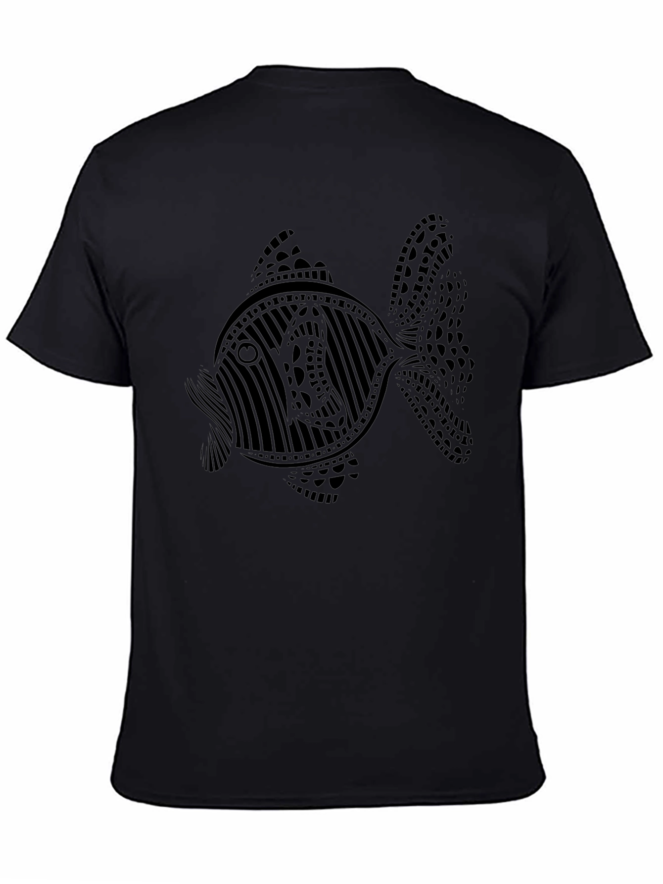 Black Black Fish Graphic T-Shirt view 4