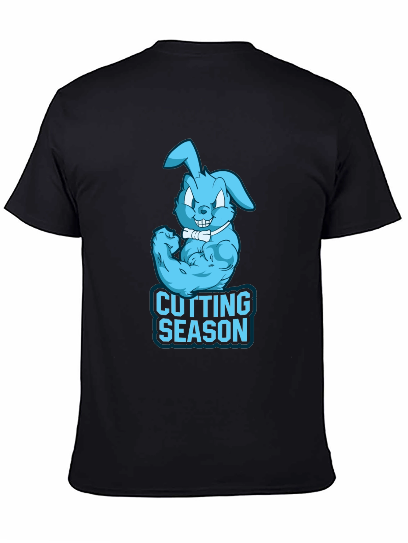 Black Cutting Season Bunny T-Shirt - Gym Apparel view 4