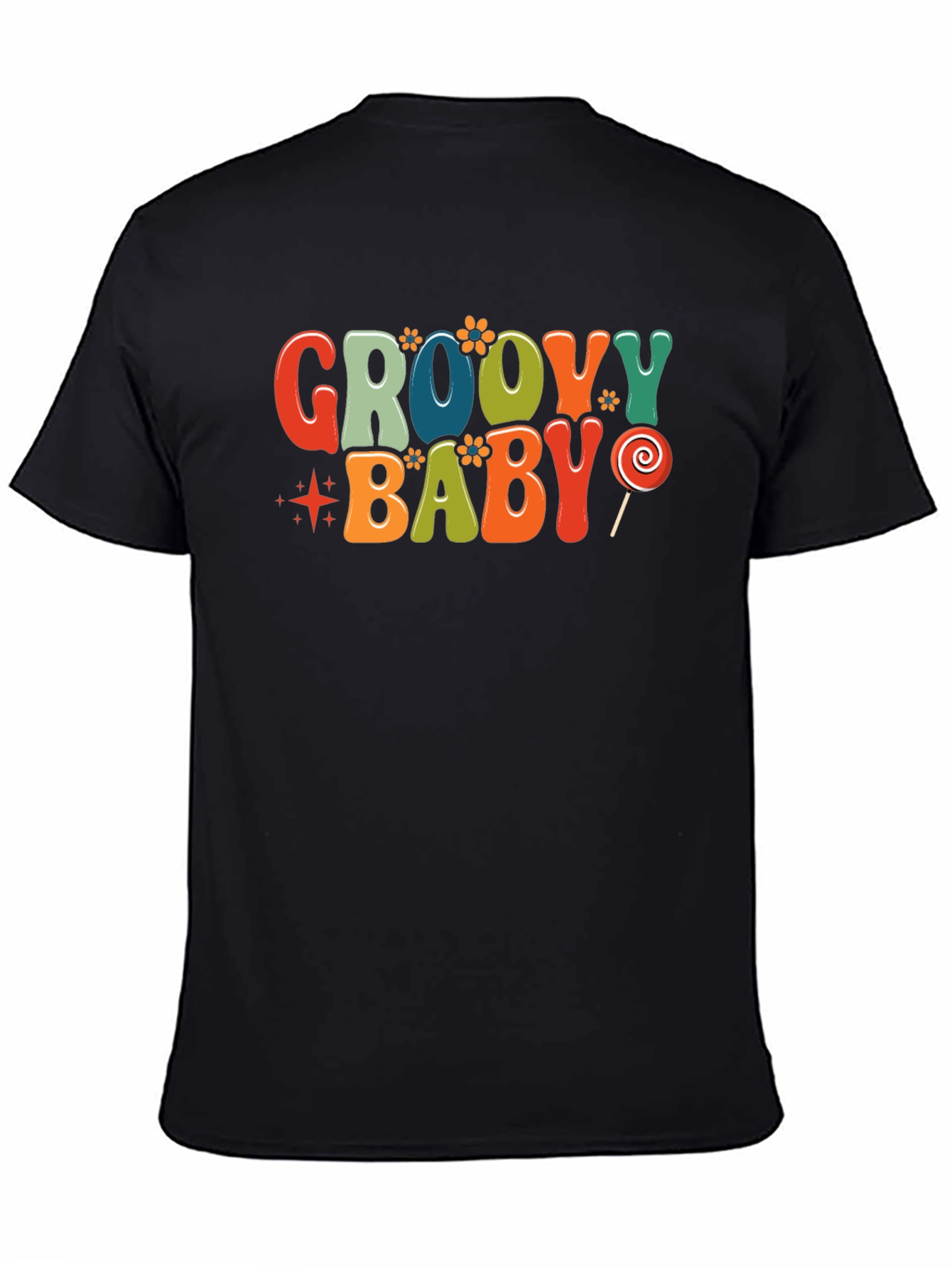 Black Groovy Baby Retro T-Shirt view 4