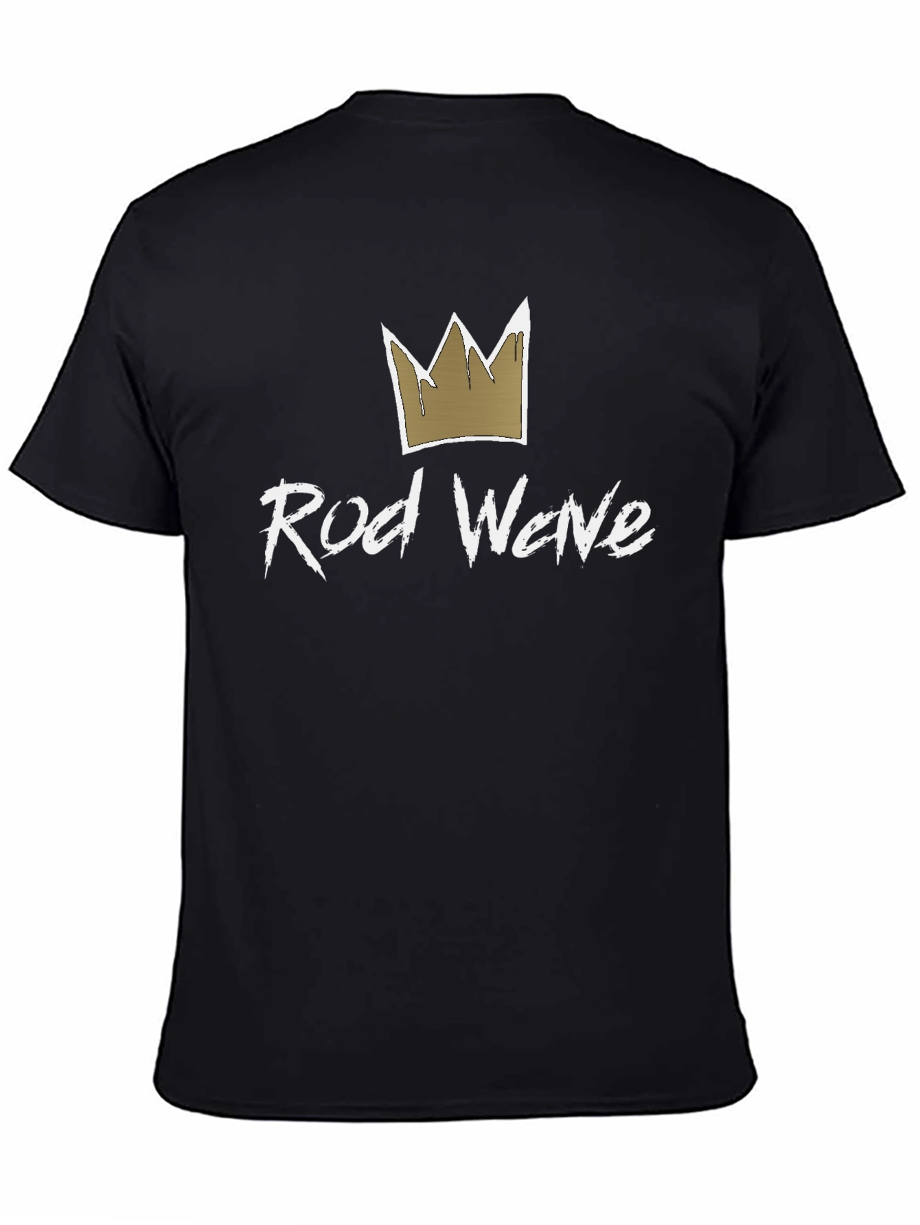 Black Rod Wave Crown Graphic Black T-Shirt view 4