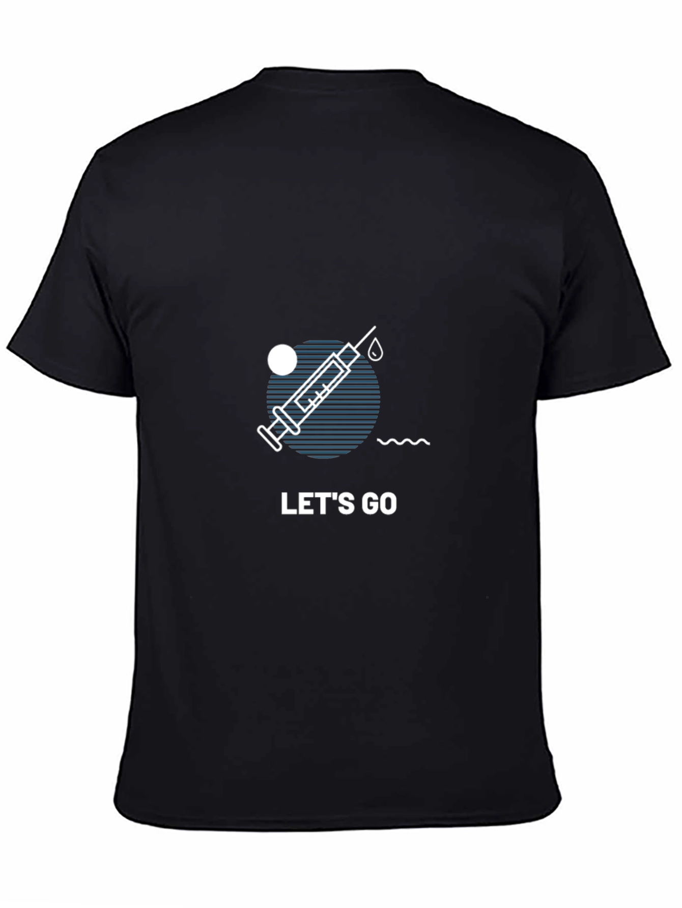 Black Let's Go Graphic Tee - Vaccine Humor view 4