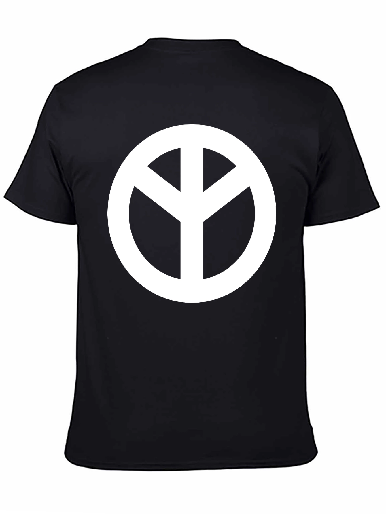 Black Peace Symbol Black T-Shirt view 4