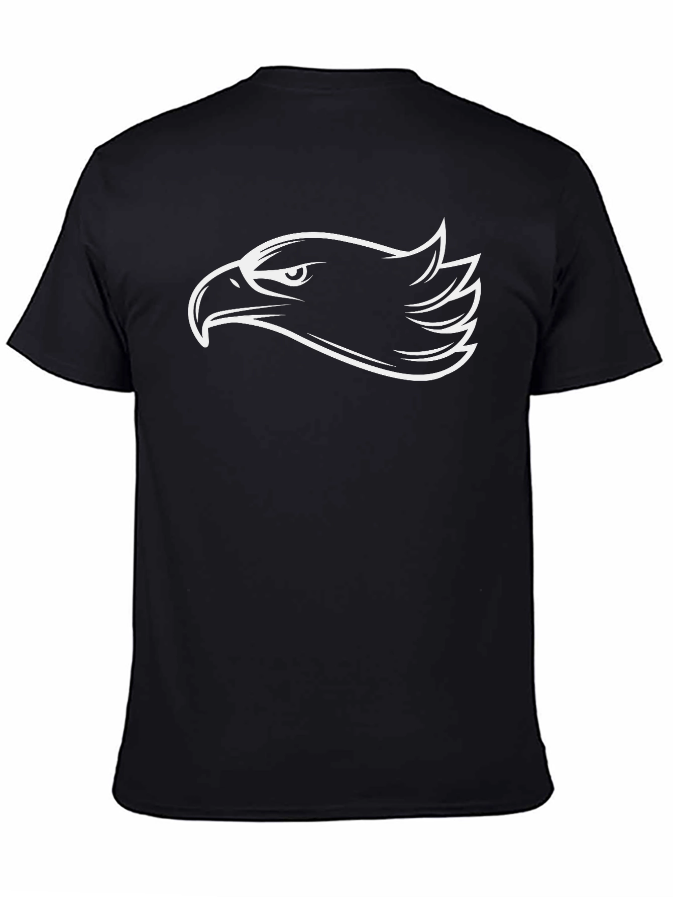 Black Eagle Head Graphic T-Shirt - Cool Bird Tee view 4