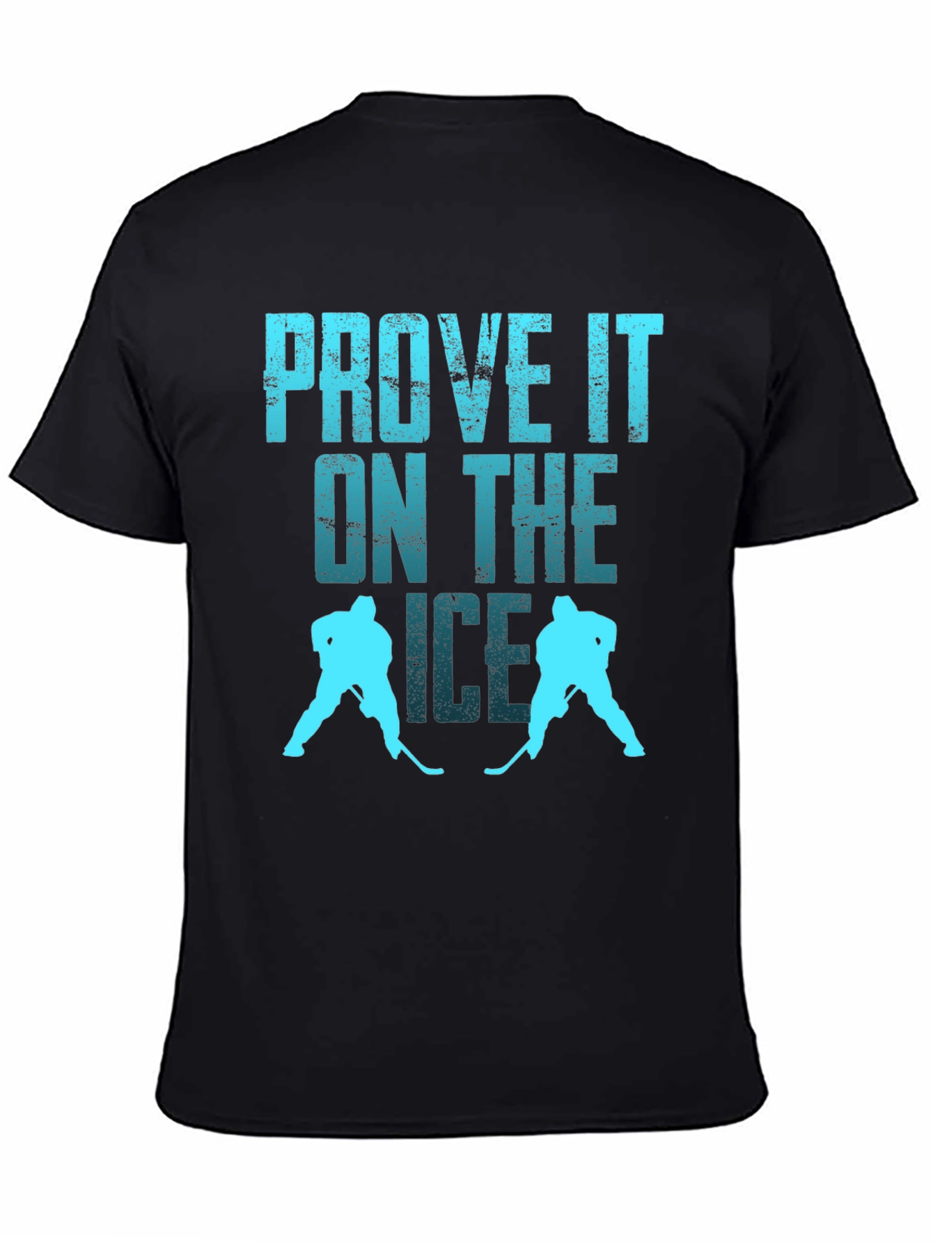 Black Prove It On The Ice Hockey Graphic Tee view 4