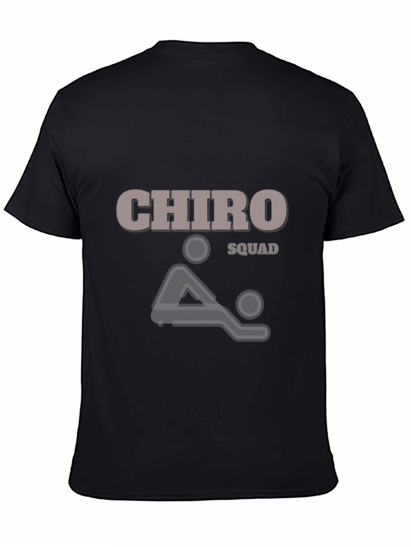 Black Chiro Squad Graphic T-Shirt - Chiropractic Humor Tee view 4