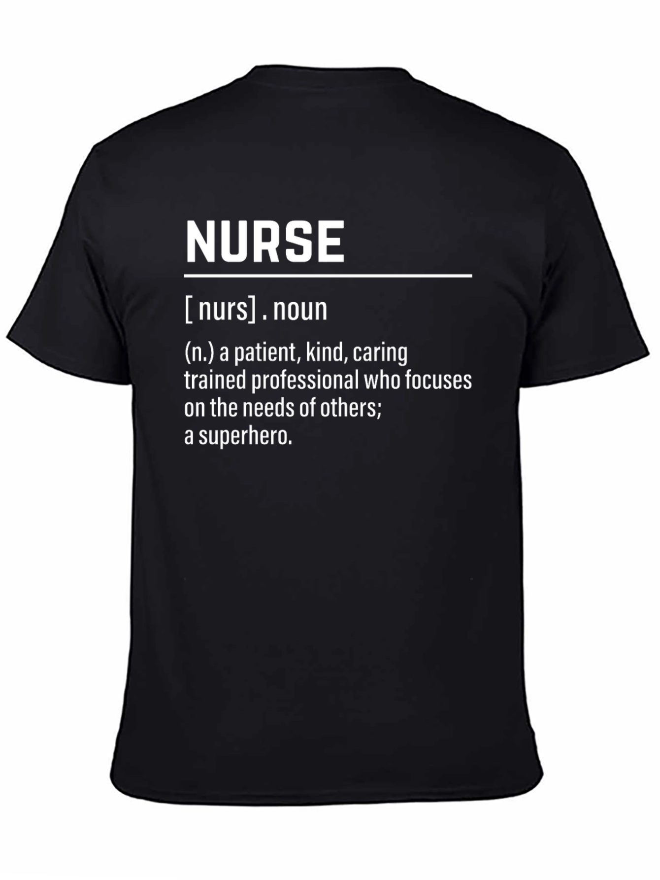 Black Nurse Definition Graphic T-Shirt view 4