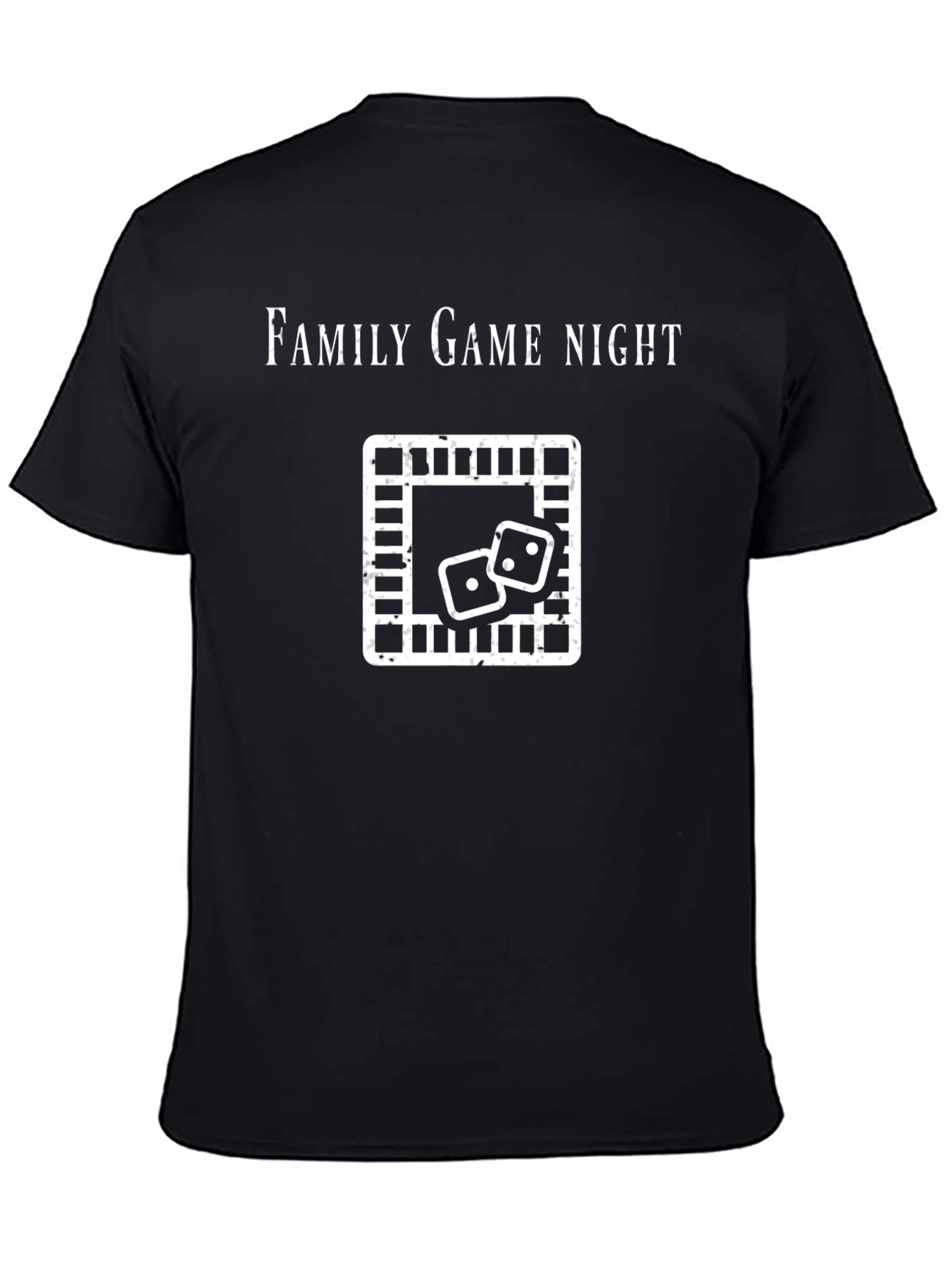 Black Family Game Night T-Shirt Board Game Dice Design view 4