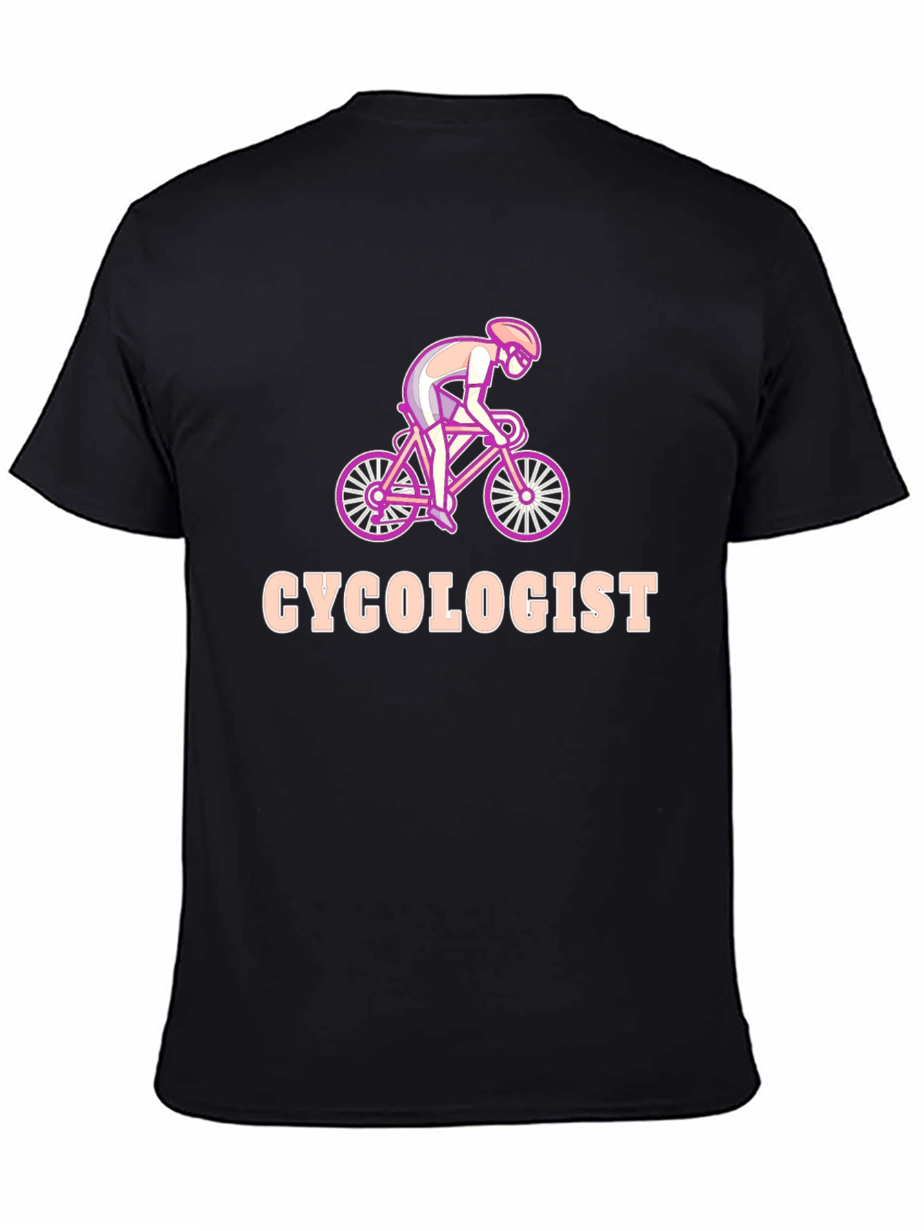 Black Cyclogist Funny Biker T-Shirt view 4