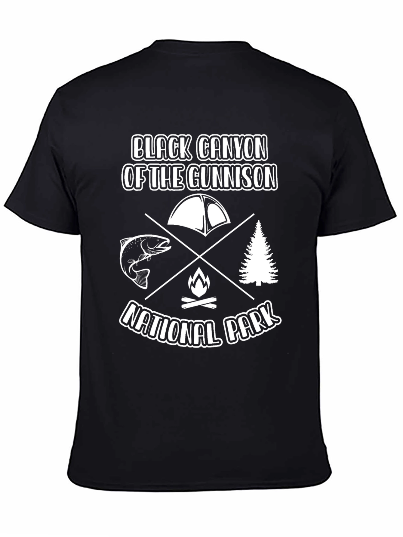 Black Black Canyon National Park Graphic T-Shirt view 4