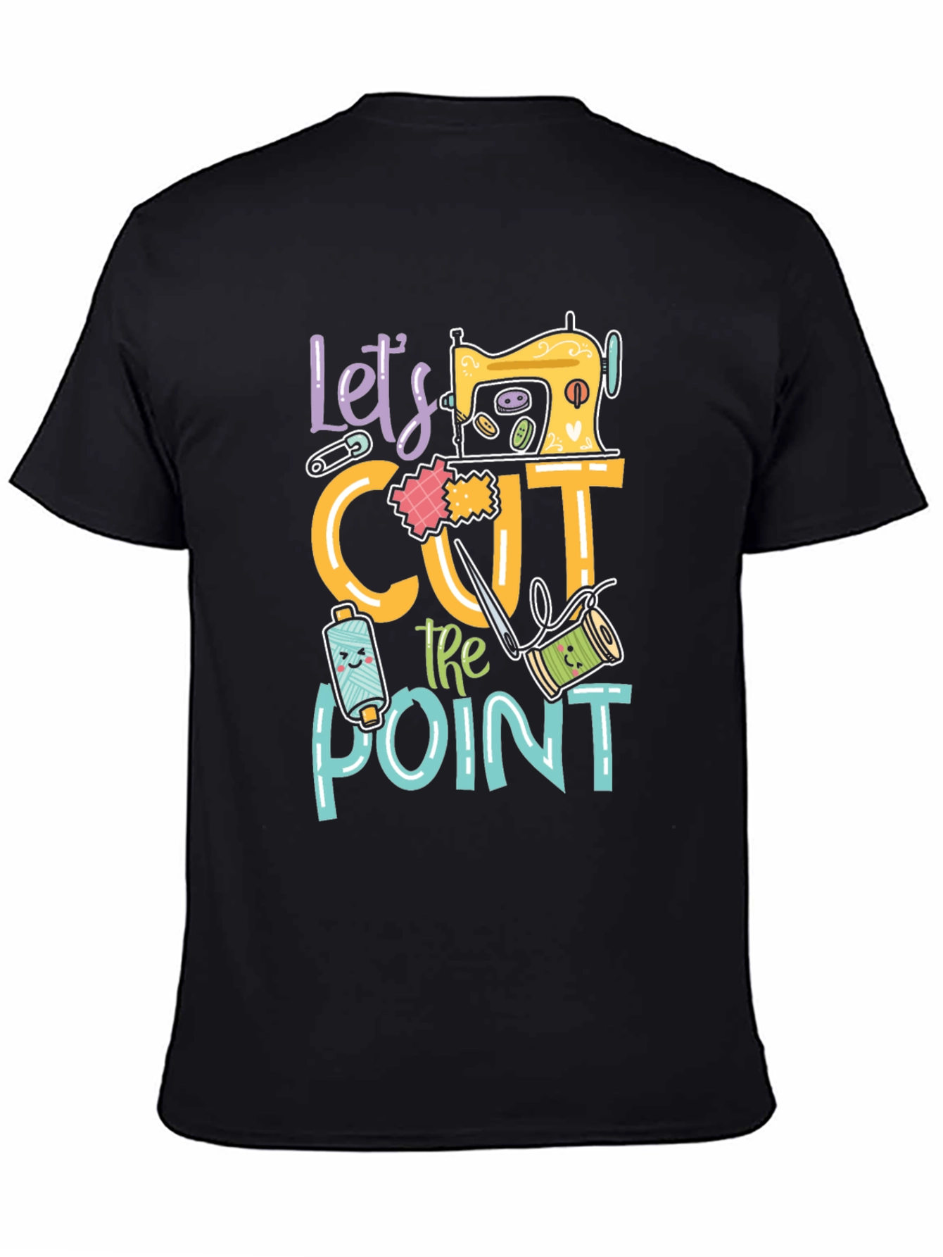 Black Let's Cut to the Point T-Shirt view 4