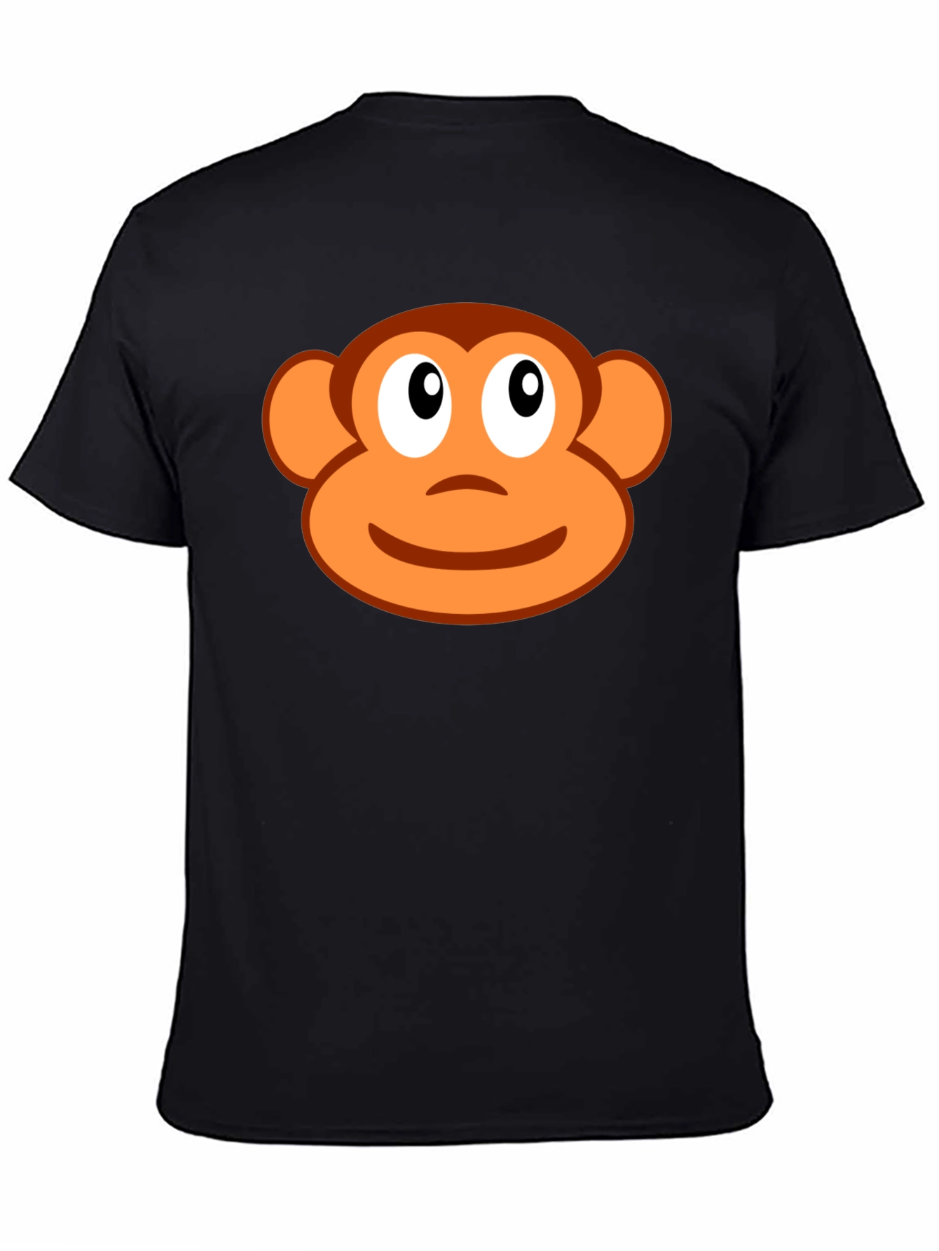 Black Monkey Face Graphic Black T-Shirt - Soft Cotton Blend view 4