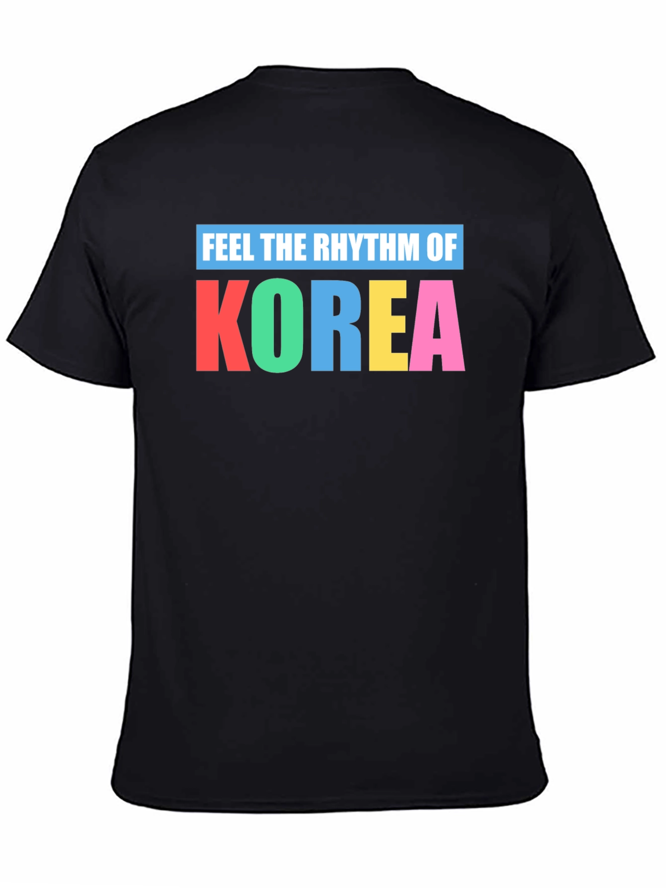 Black Feel the Rhythm of Korea T-Shirt view 4
