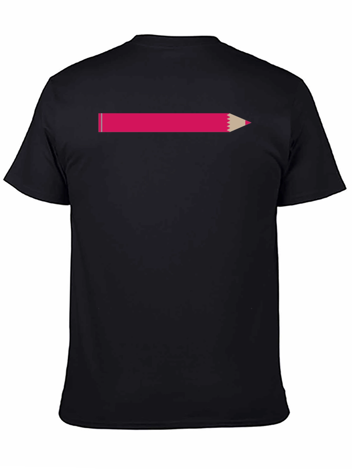 Black Pink Pencil Graphic T-Shirt - Casual Style view 4