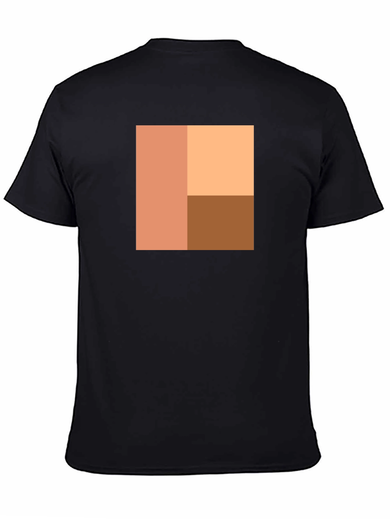 Black Modern Minimalist Geometric Graphic T-Shirt view 4