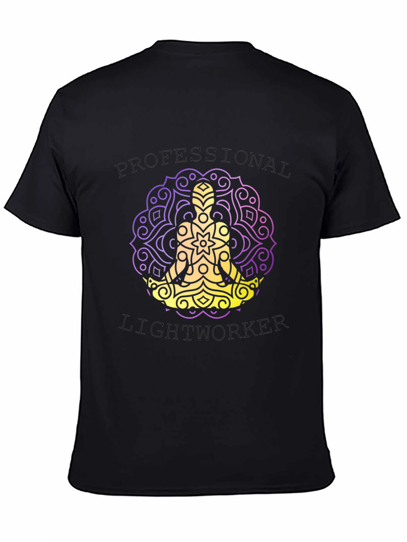Black Professional Lightworker Graphic T-Shirt view 4