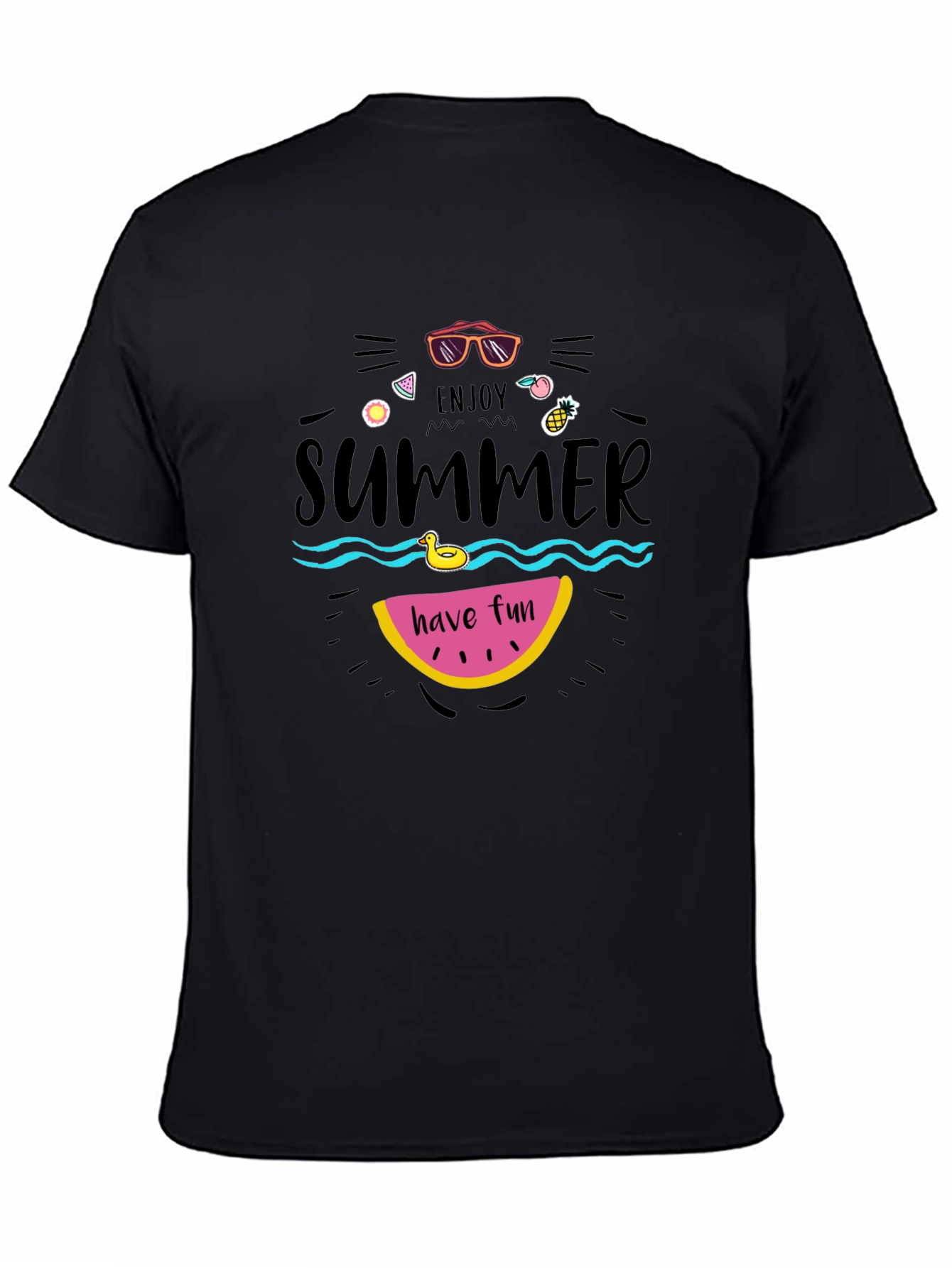 Black Enjoy Summer Graphic Tee - Fun in the Sun! view 4