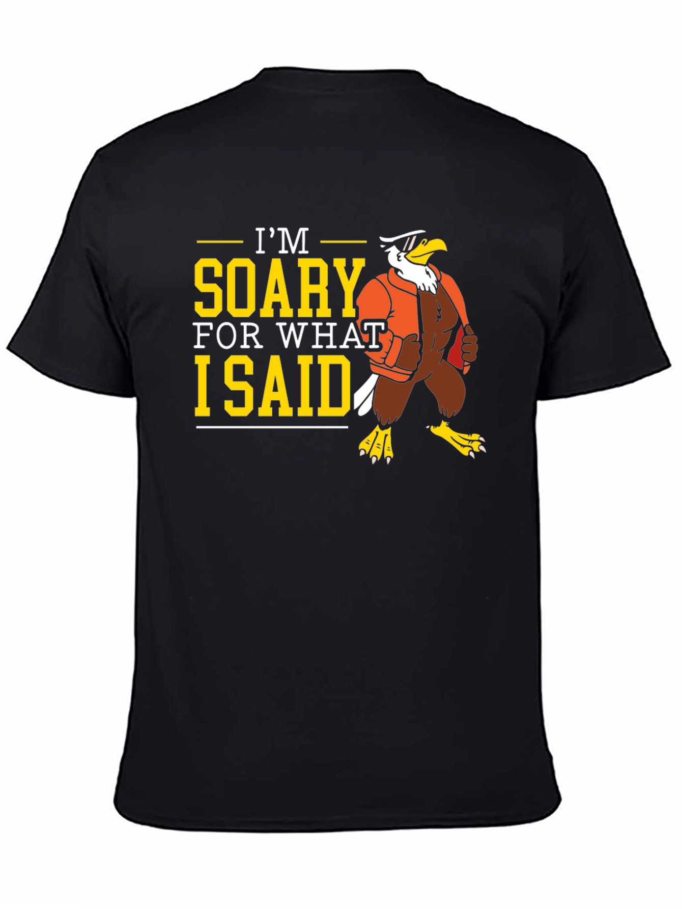 Black I'm Soary Funny Graphic T-Shirt view 4