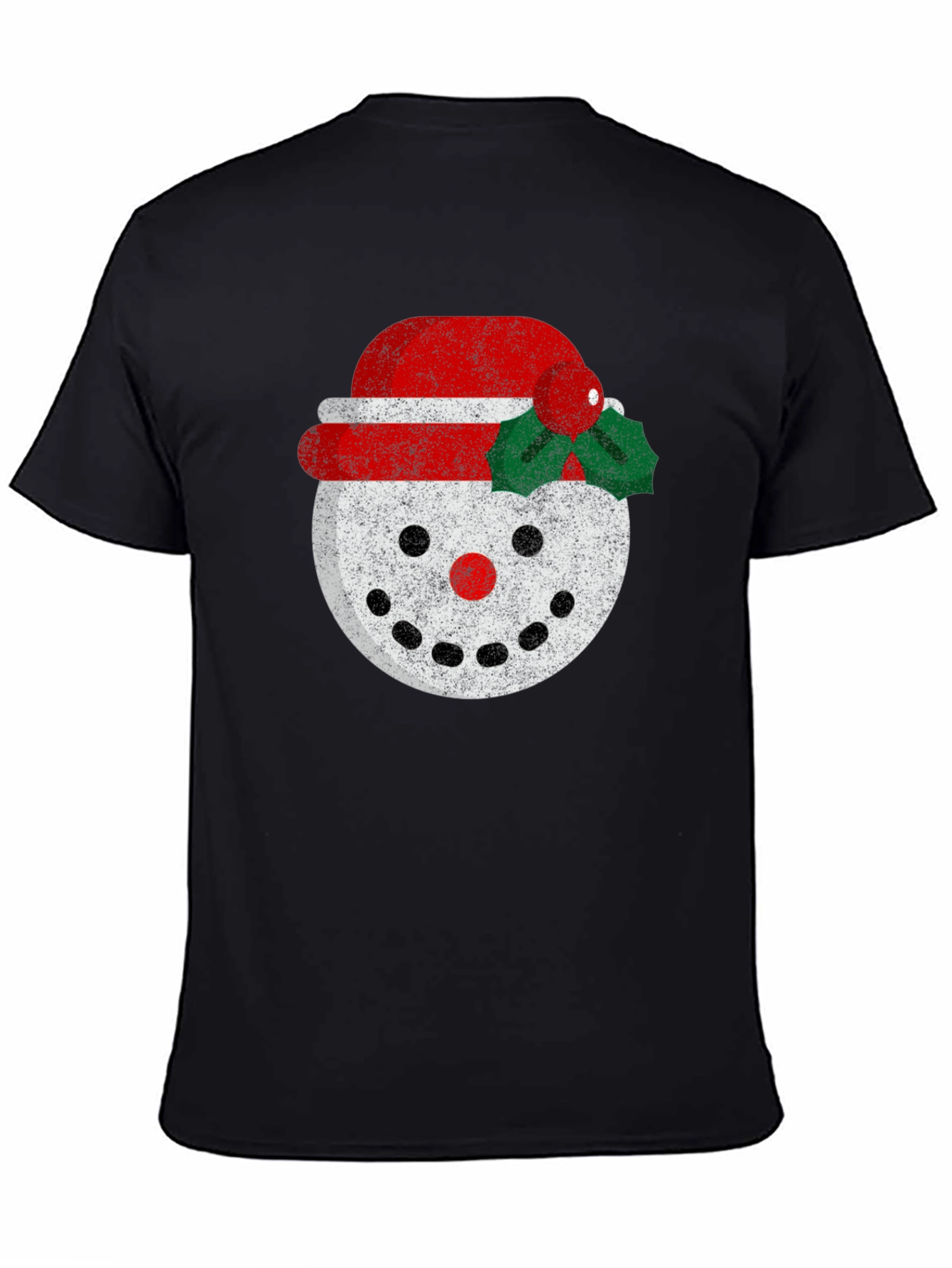 Black Festive Snowman Graphic Tee - Holiday Cheer view 4