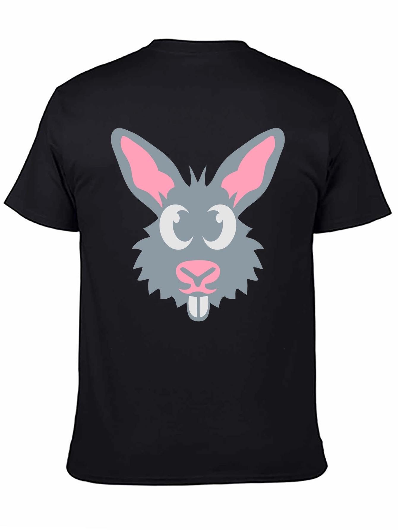 Black Bunny Graphic Tee - Fun Rabbit Design T-Shirt view 4