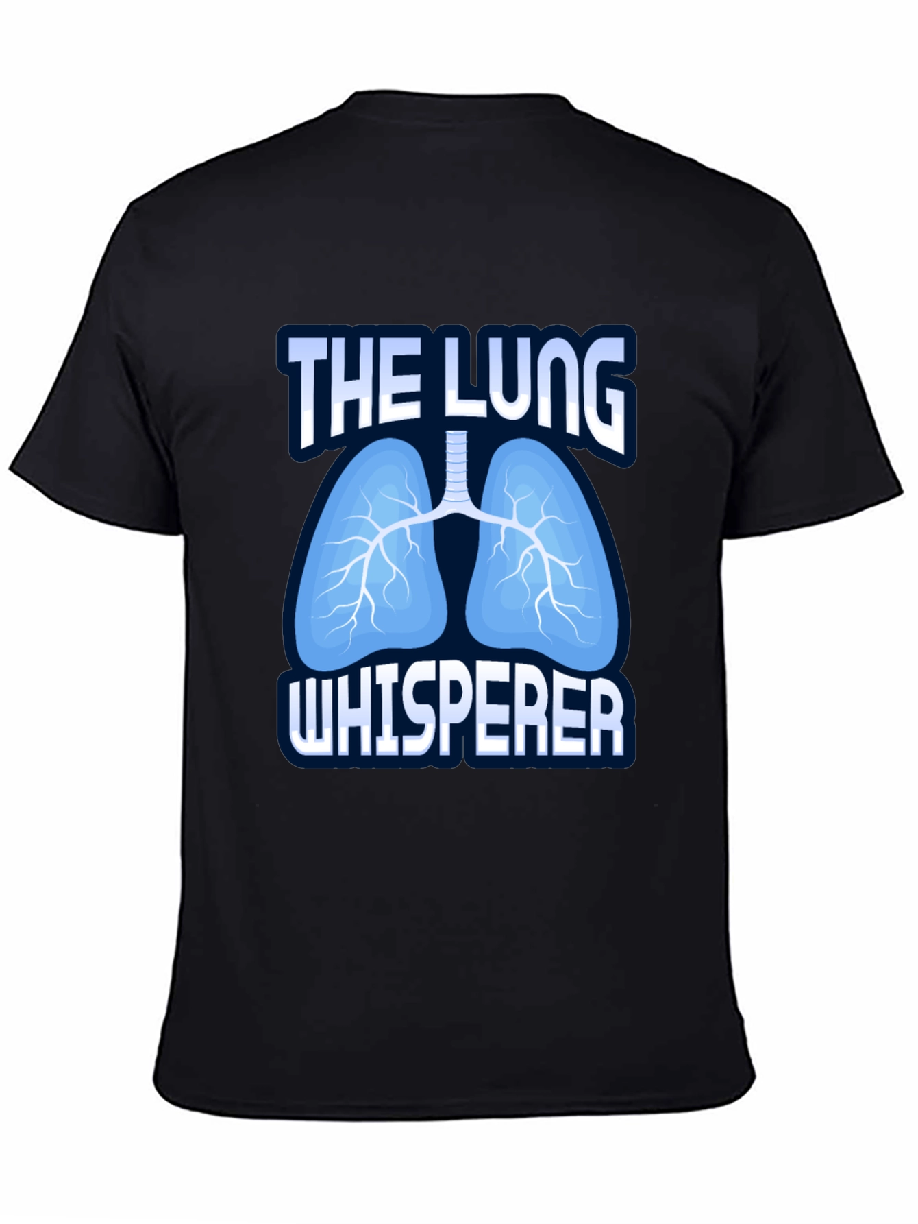 Black The Lung Whisperer T-Shirt - Funny Respiratory Therapist Tee view 4