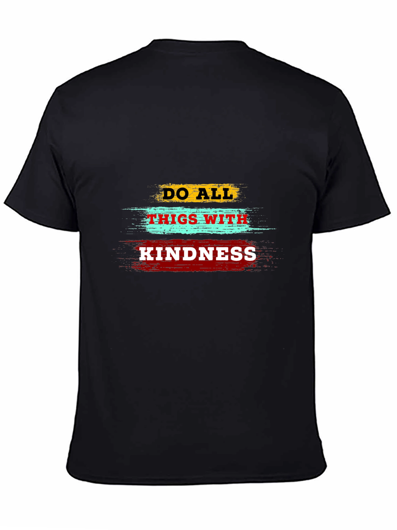 Black Kindness Graphic Tee - Inspirational Mens T-Shirt view 4