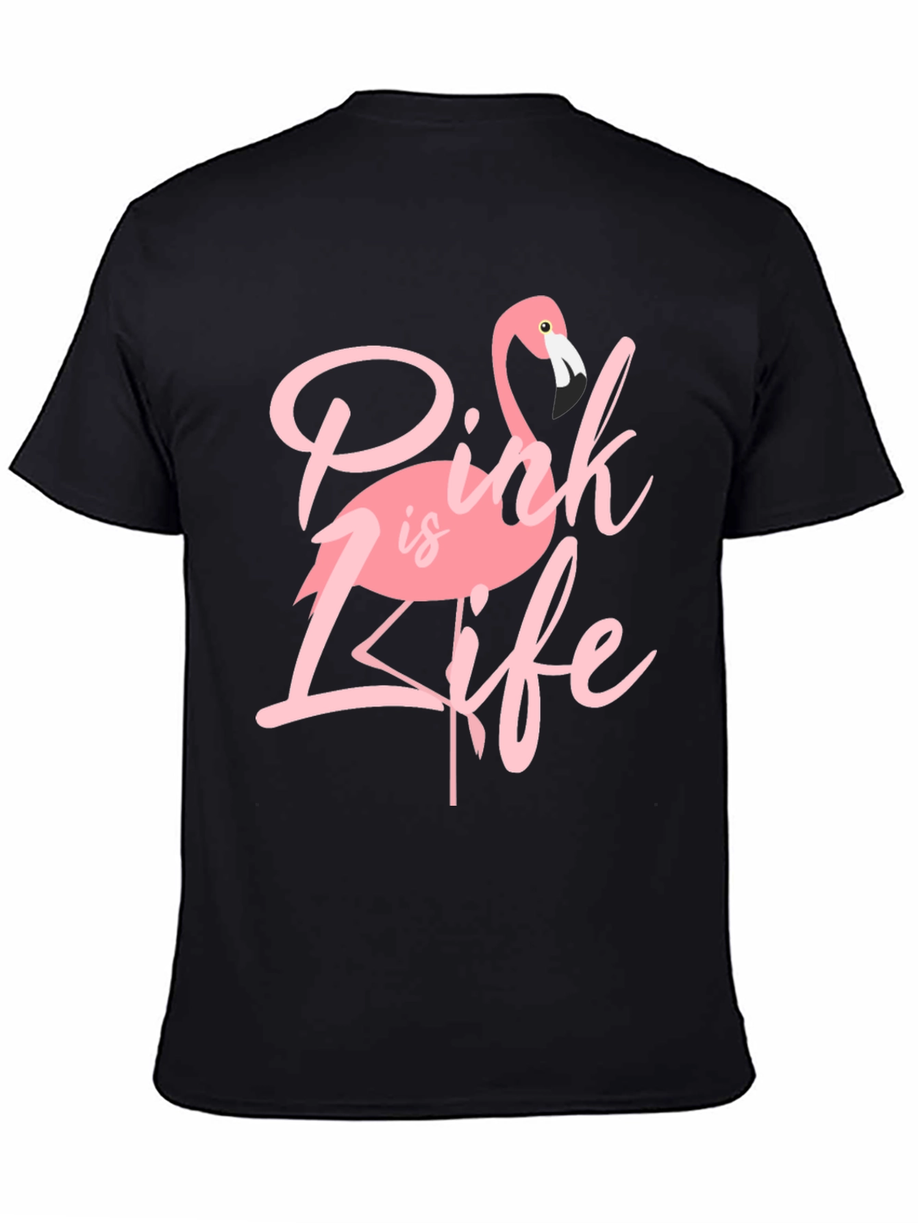Black Pink is Life Graphic T-Shirt - Flamingo Tee view 4