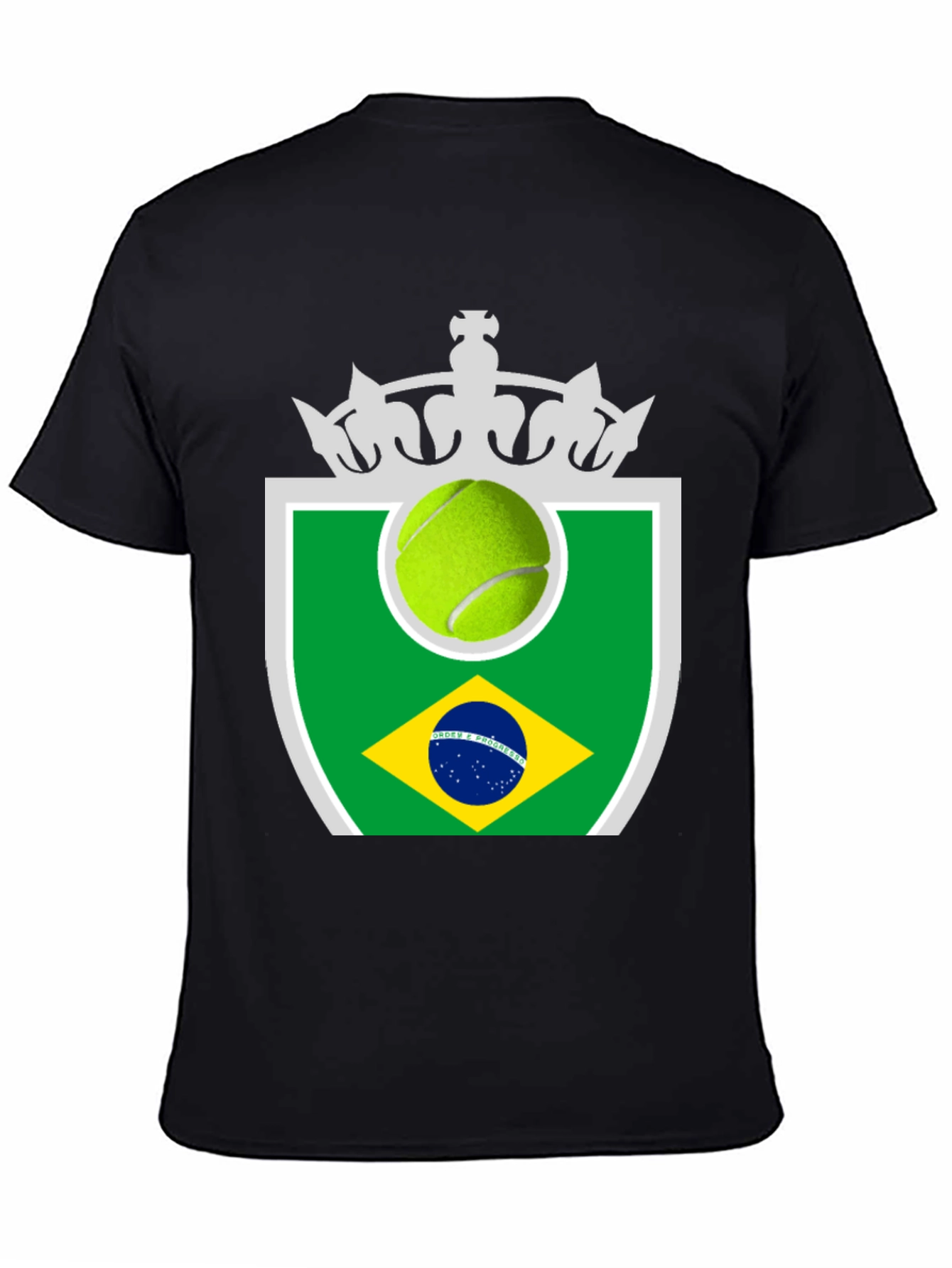 Black Brazil Tennis T-Shirt view 4