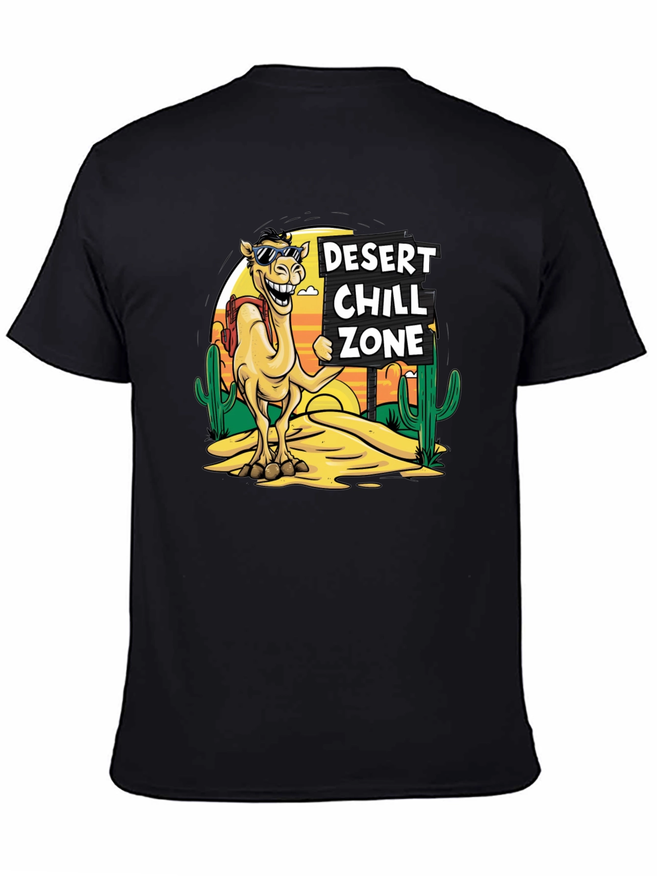 Black Desert Chill Zone Camel T-Shirt - Black view 4