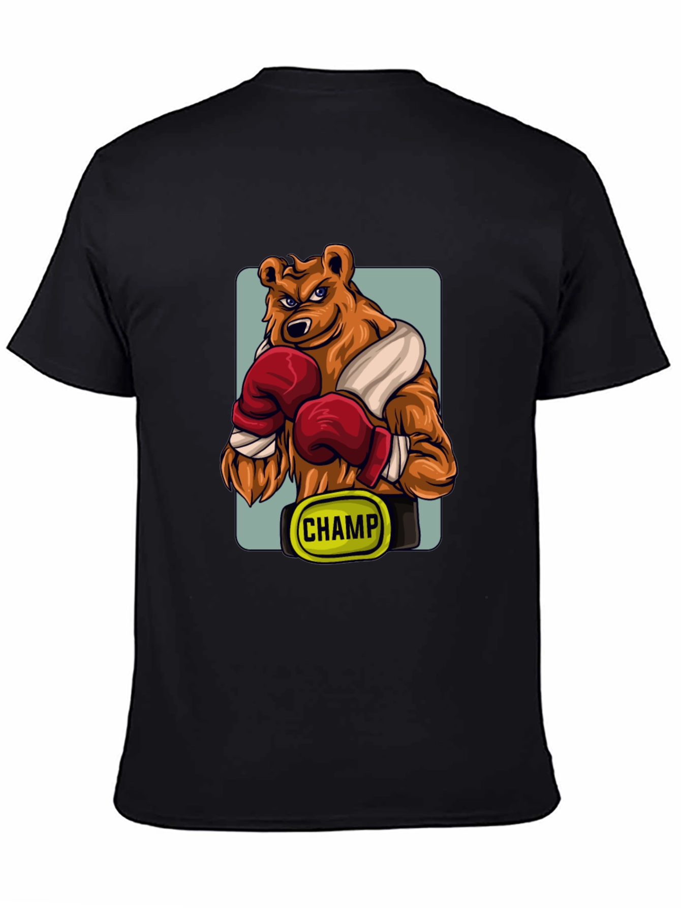 Black Boxing Bear Champ Graphic T-Shirt view 4
