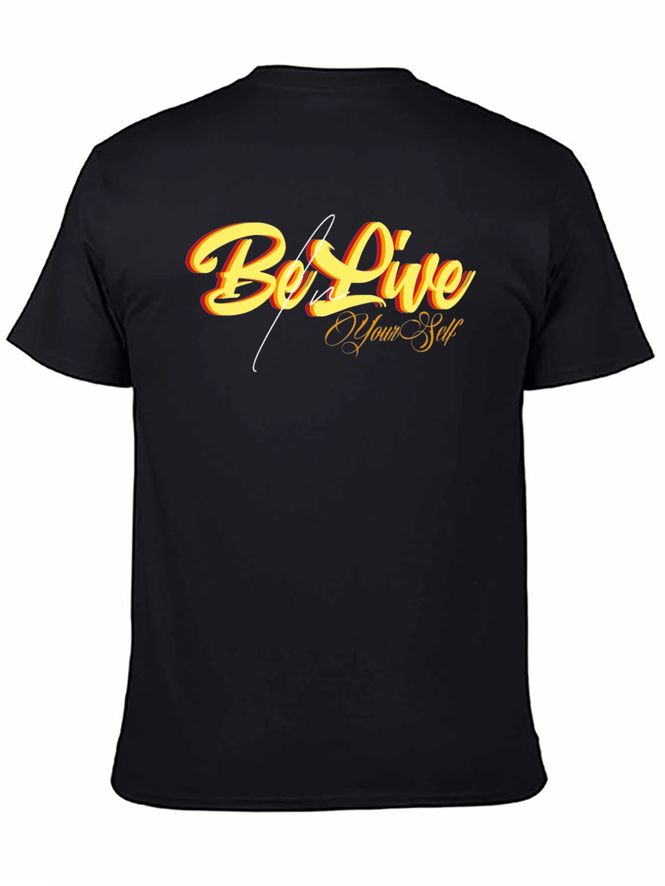 Black Be Live Your Self Graphic T-Shirt - Black view 4