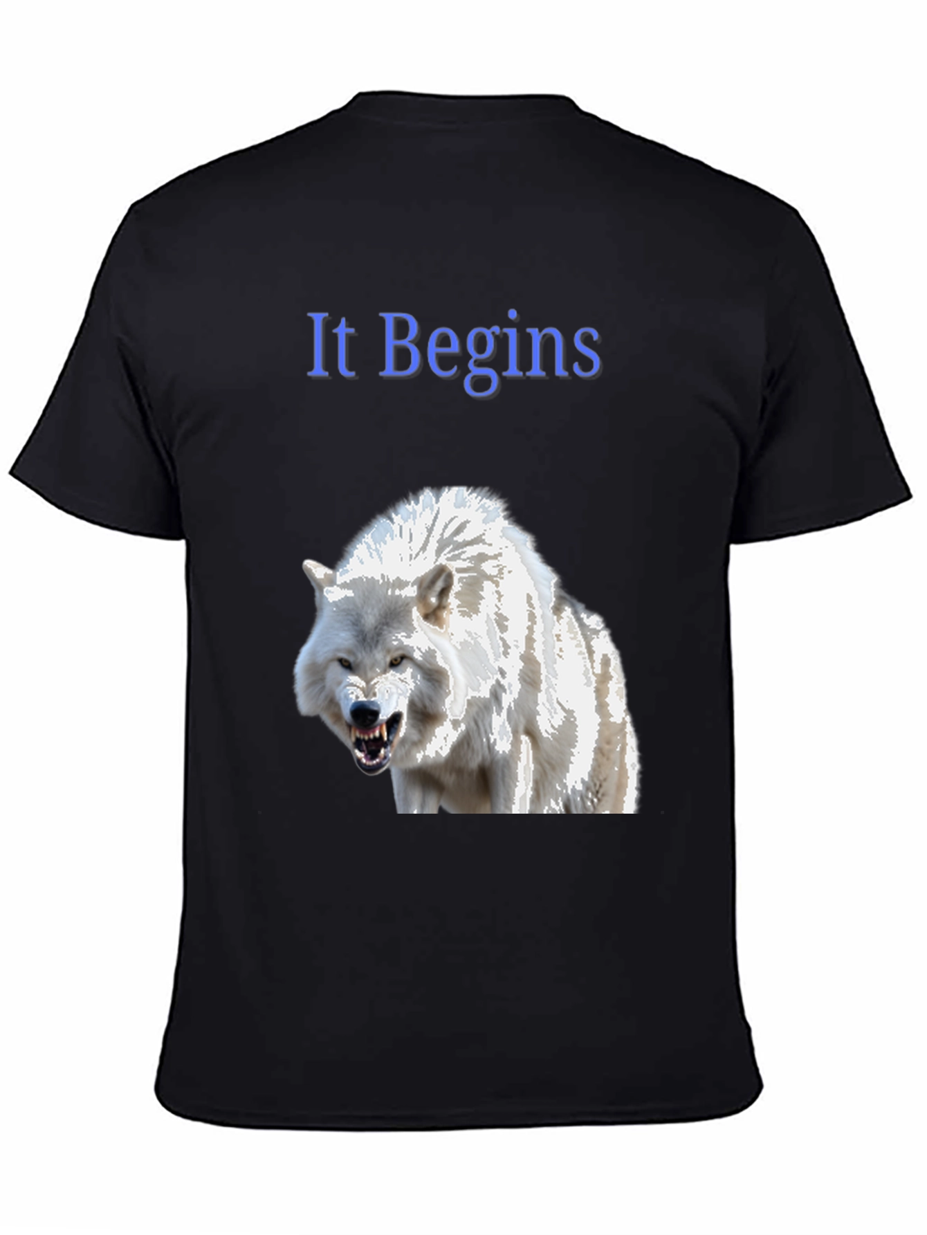 Black It Begins Wolf Graphic T-Shirt view 4