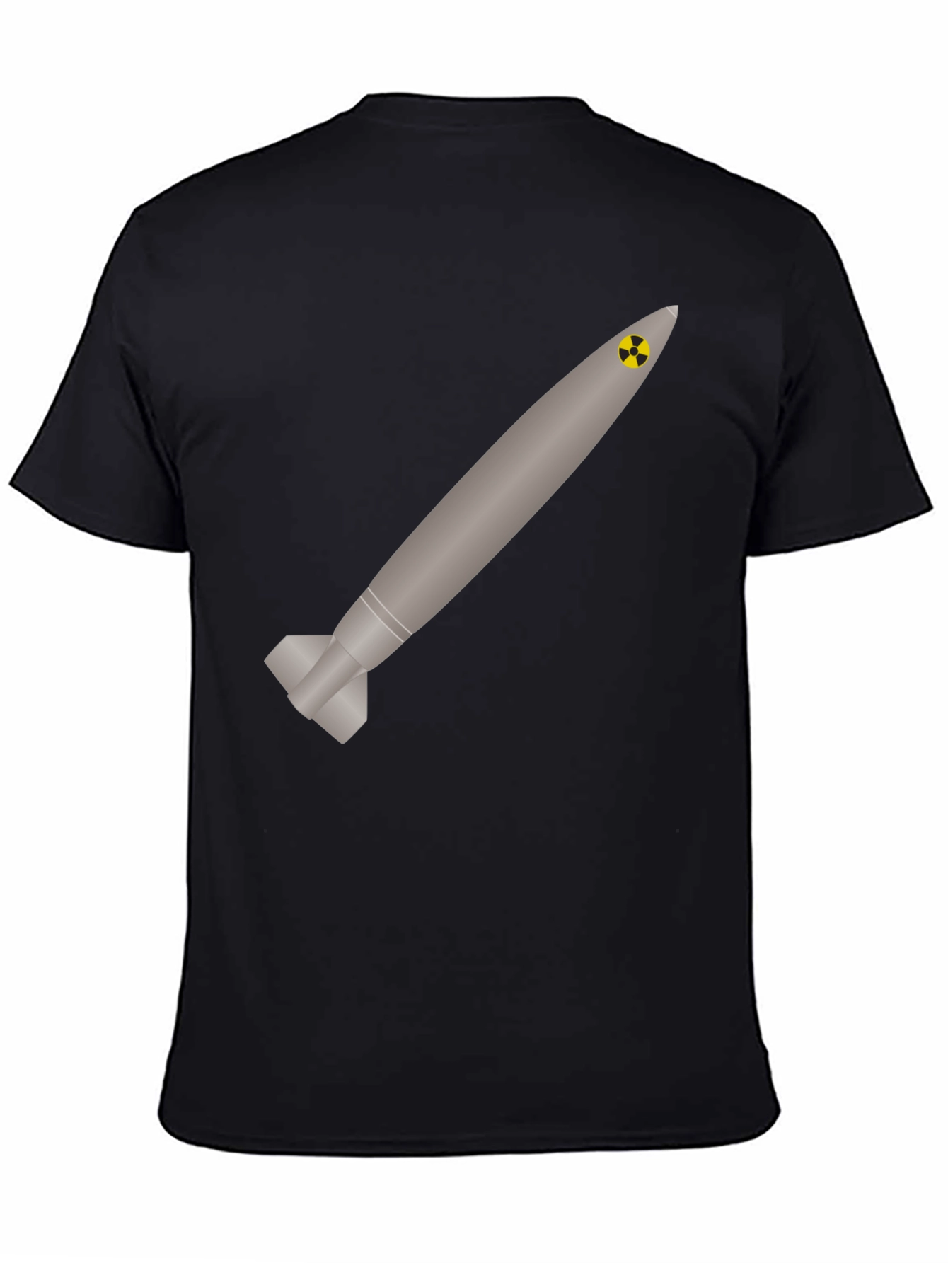 Black Nuclear Missile Graphic Tee - Black view 4