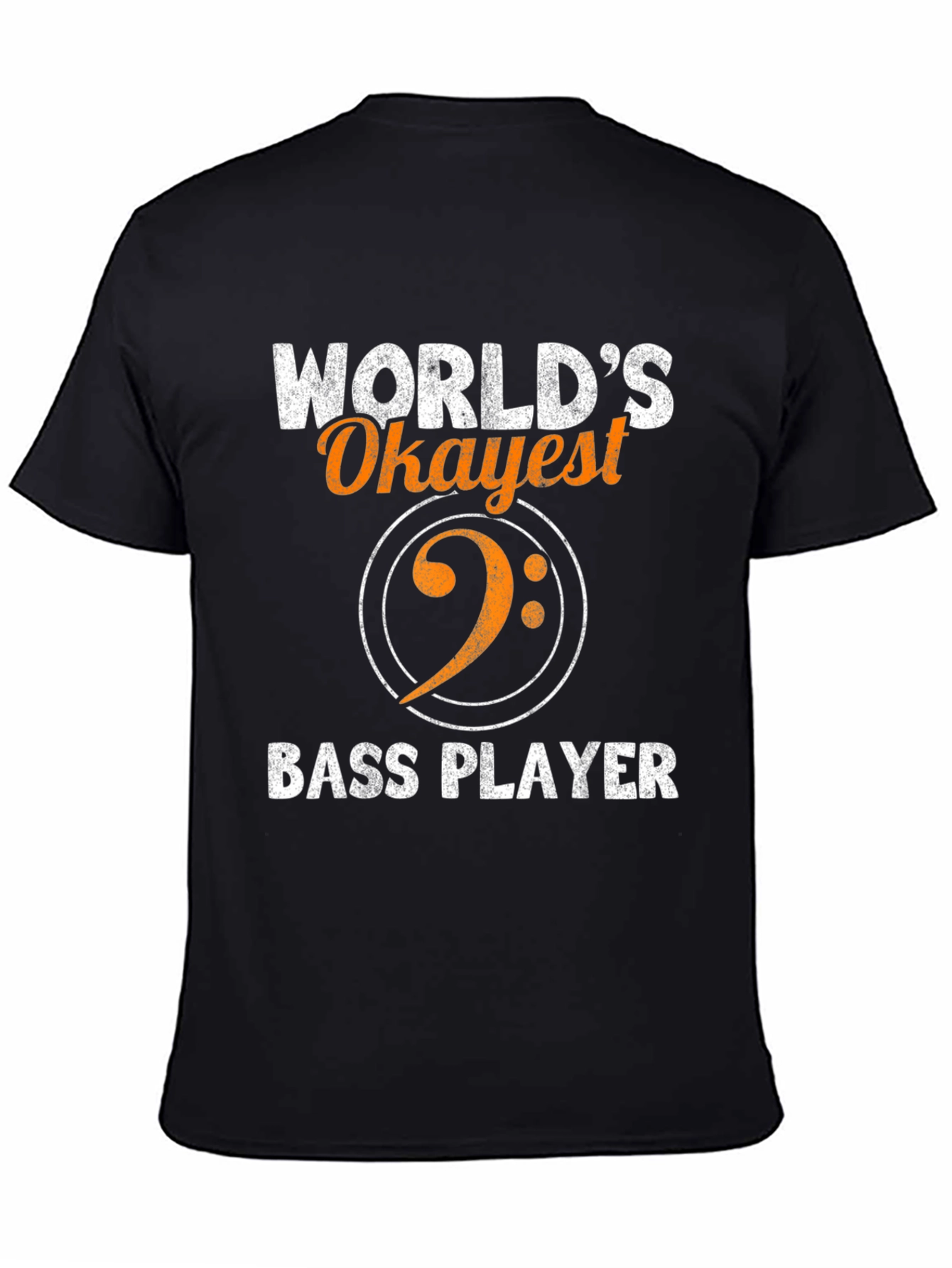 Black World's Okayest Bass Player Graphic Tee view 4