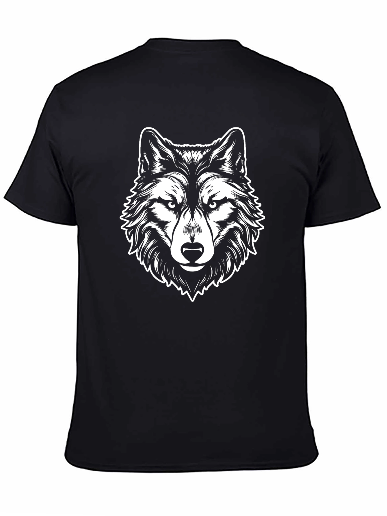 Black Black Wolf Graphic T-Shirt - Fierce & Stylish view 4