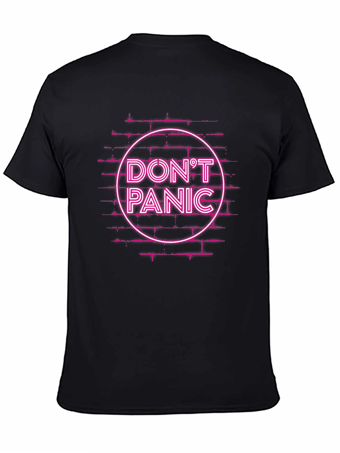 Black Don't Panic Graphic Tee - Black view 4