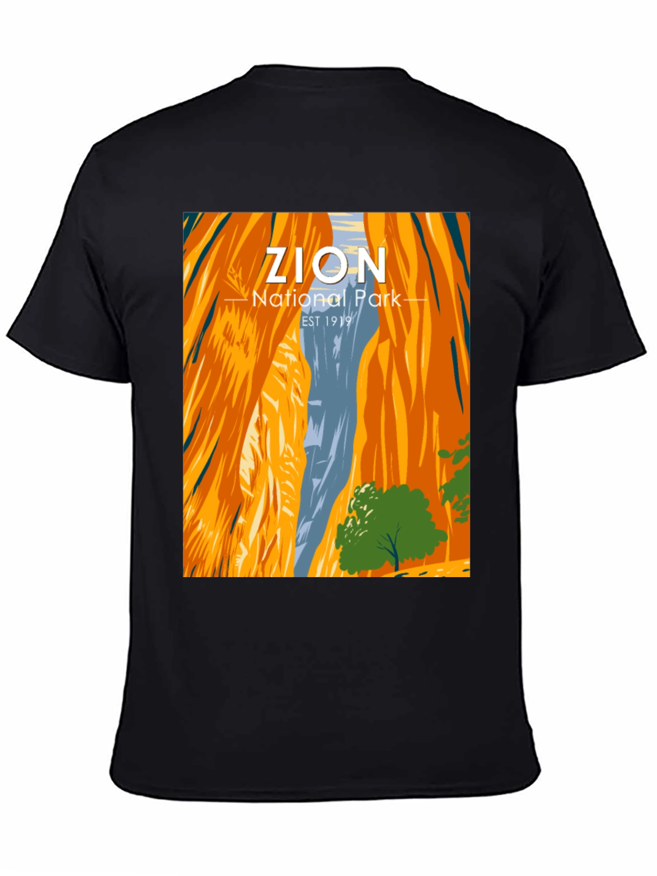 Black Zion National Park Graphic Tee view 4