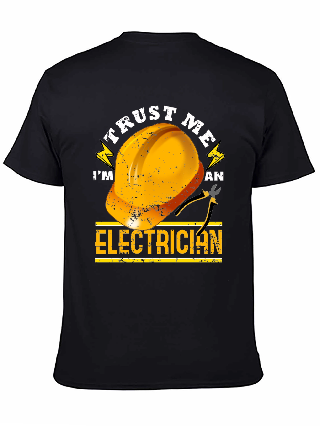 Black Trust Me I'm an Electrician T-Shirt view 4