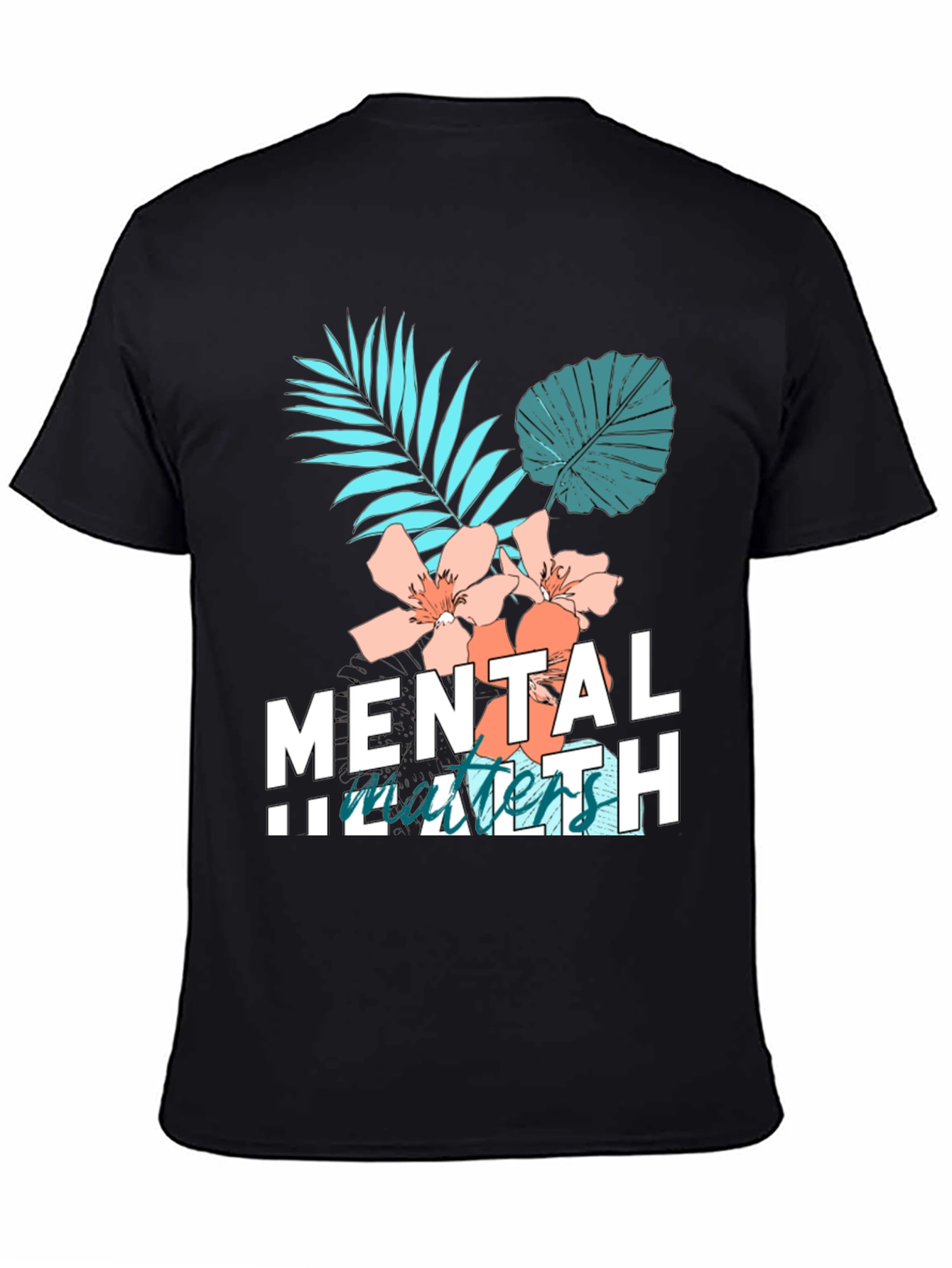 Black Mental Health Matters Graphic Tee, Black view 4